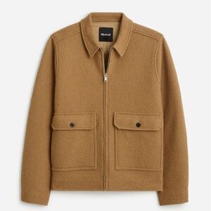 Madewell Mens $248 Zip Front Boiled Wool Jacket Medium